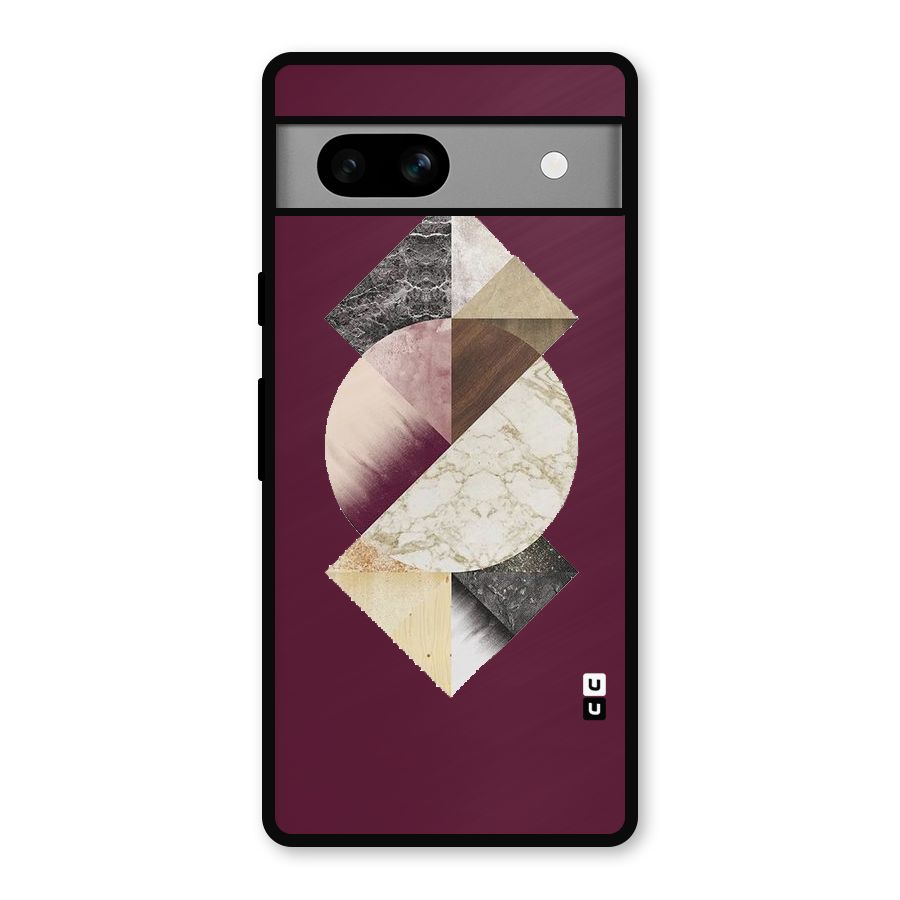 Abstract Marble Pattern Metal Back Case for Google Pixel 7a