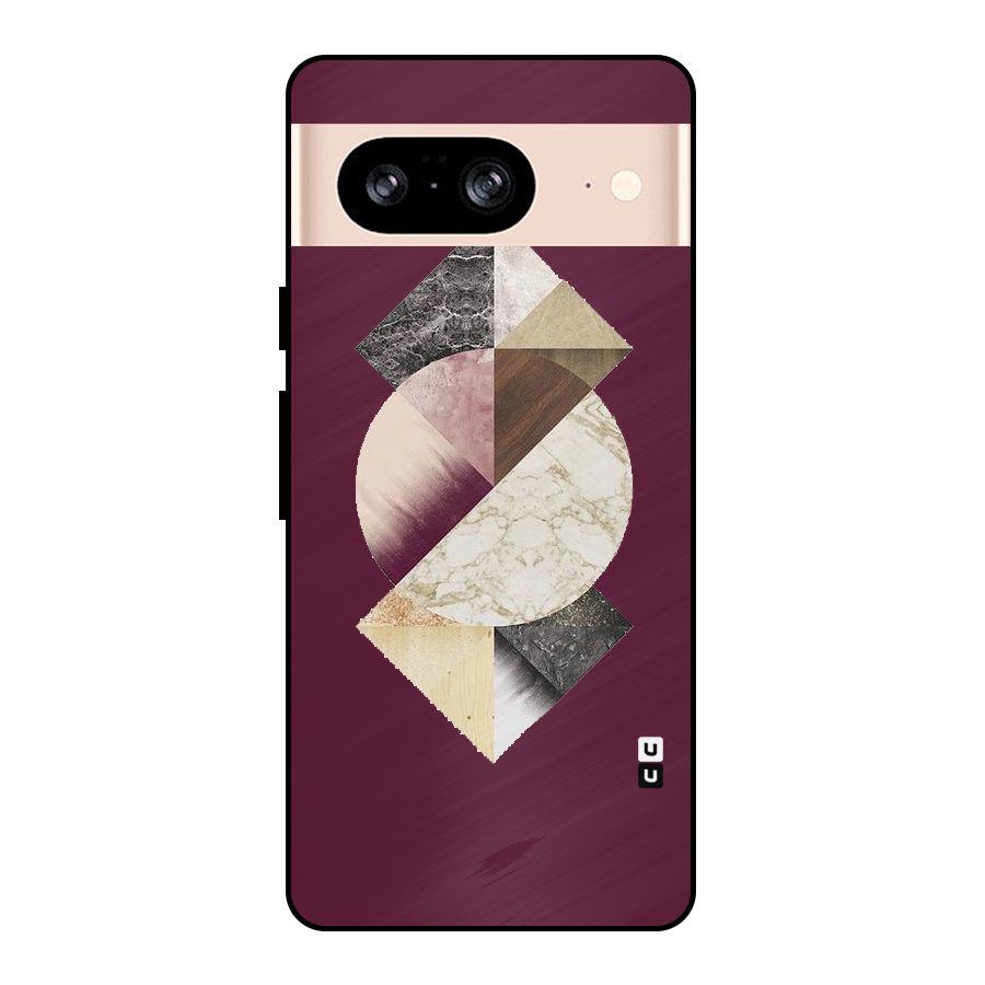 Abstract Marble Pattern Metal Back Case for Google Pixel 8