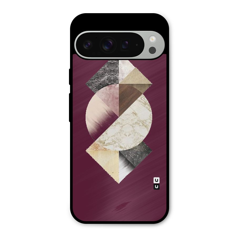 Abstract Marble Pattern Metal Back Case for Google Pixel 9 Pro XL