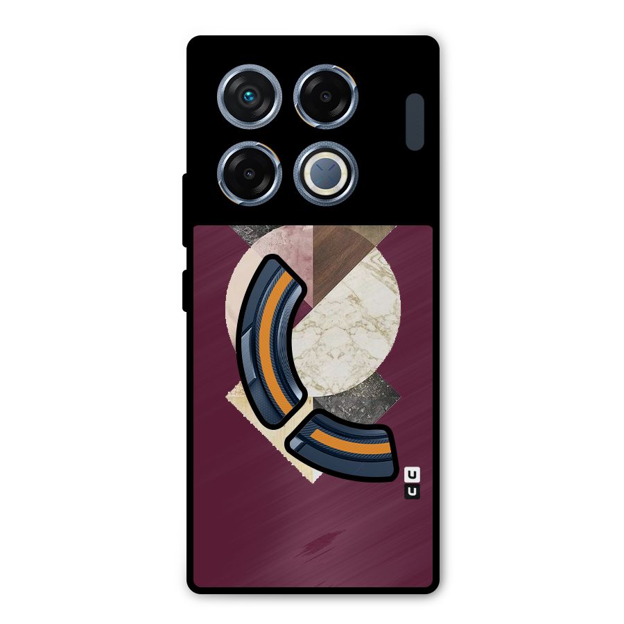 Abstract Marble Pattern Metal Back Case for Infinix GT 20 Pro