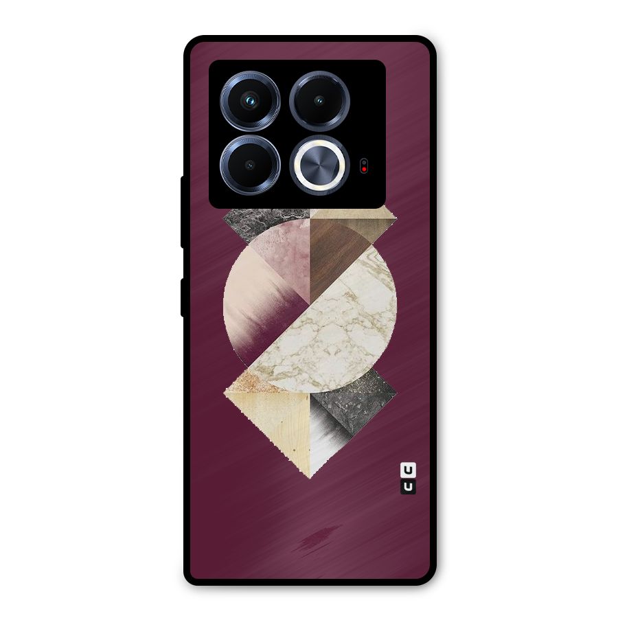 Abstract Marble Pattern Metal Back Case for Infinix Note 40 5G