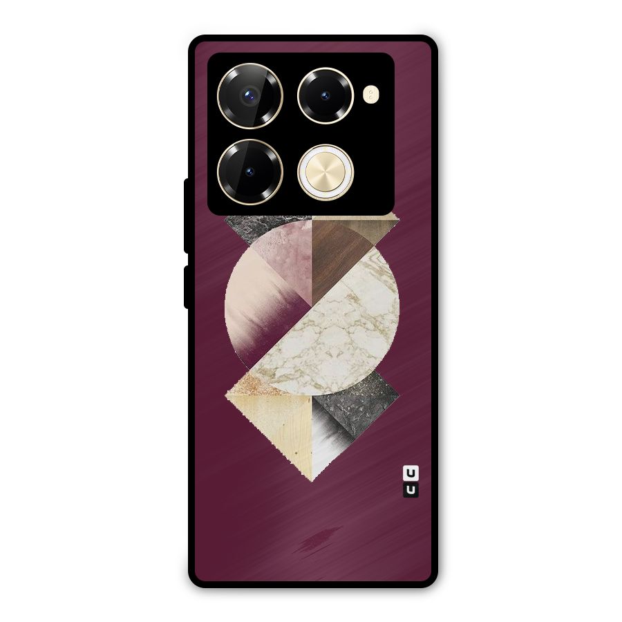 Abstract Marble Pattern Metal Back Case for Infinix Note 40 Pro Plus
