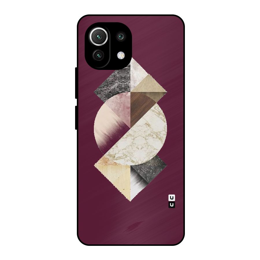 Abstract Marble Pattern Metal Back Case for Mi 11 Lite NE 5G