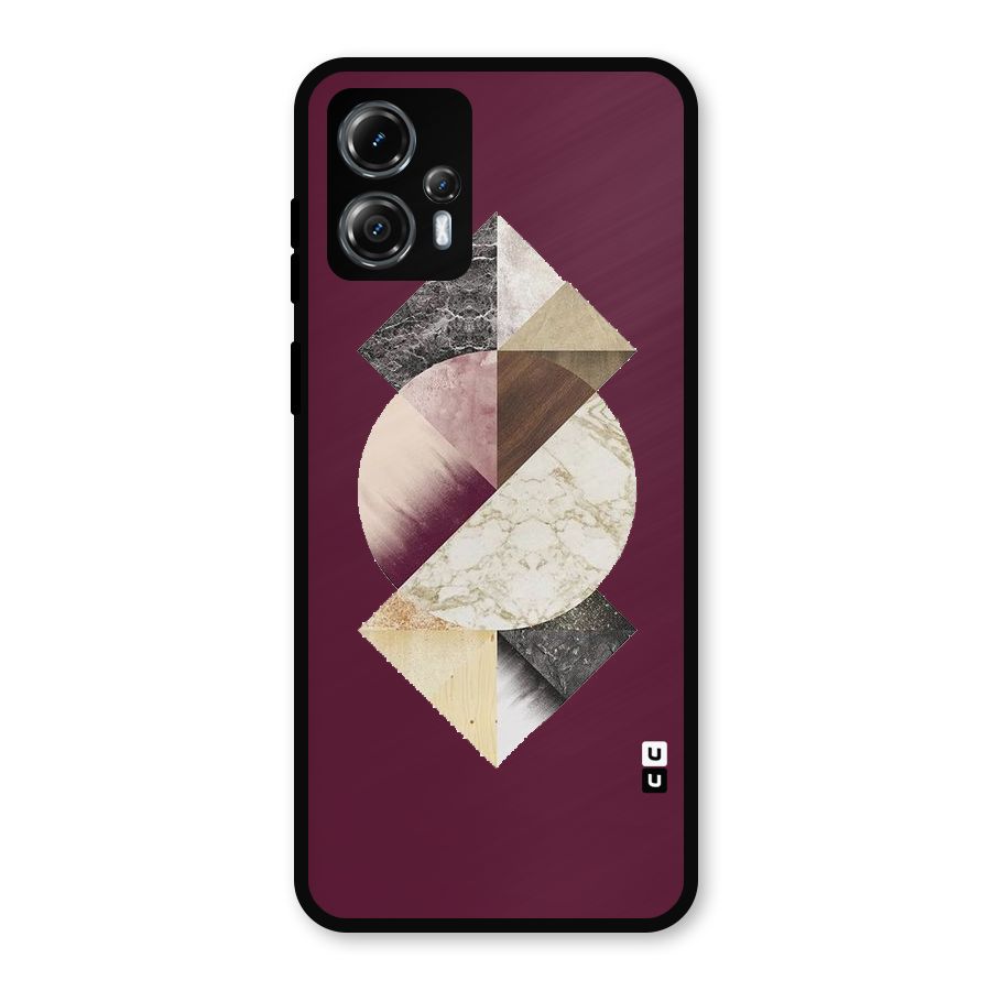 Abstract Marble Pattern Metal Back Case for Moto G13