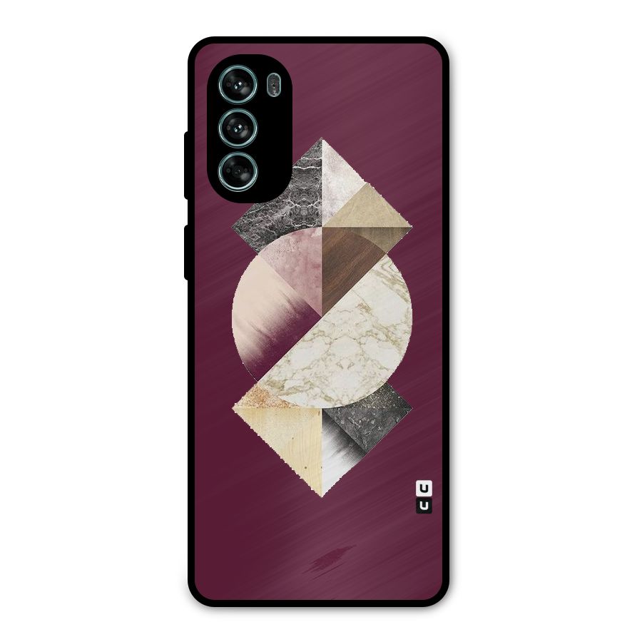 Abstract Marble Pattern Metal Back Case for Moto G62