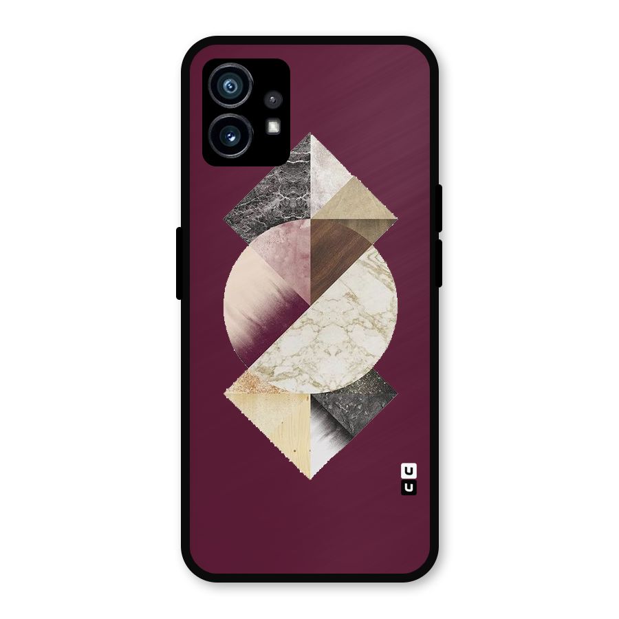 Abstract Marble Pattern Metal Back Case for Nothing Phone 1