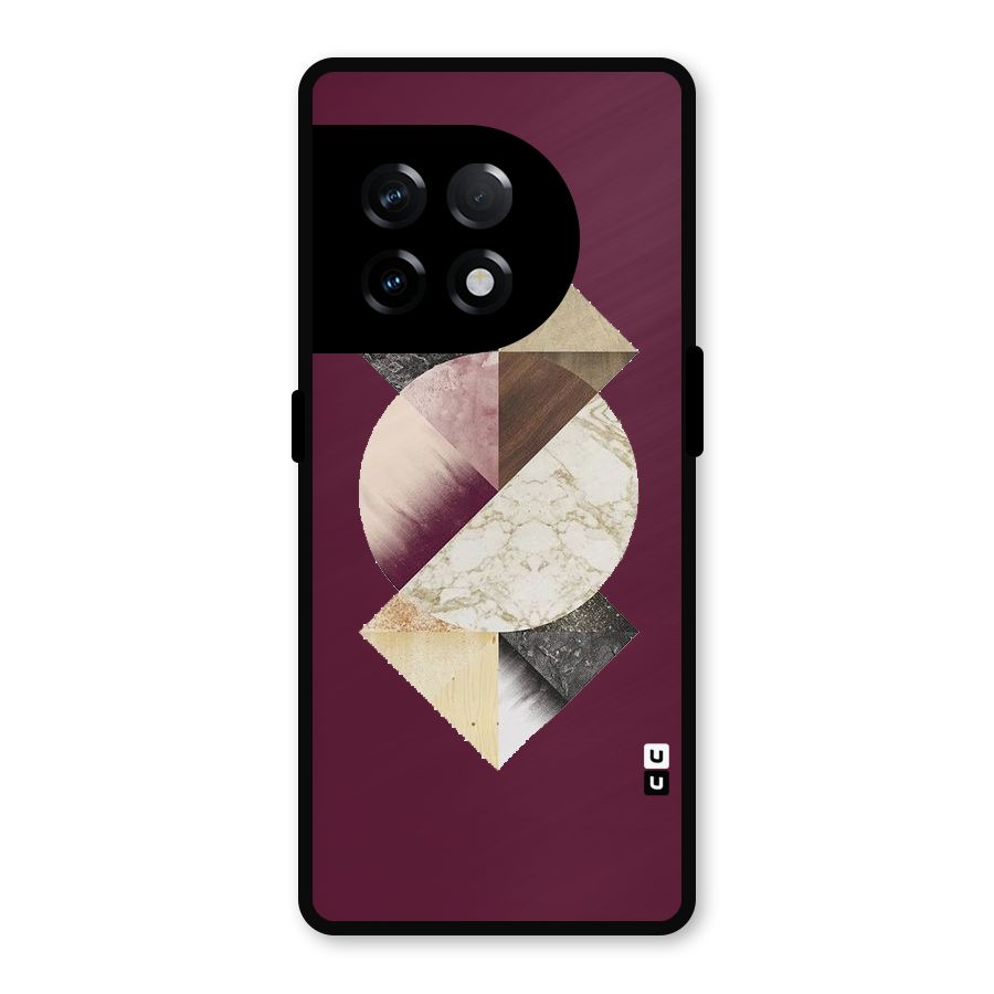 Abstract Marble Pattern Metal Back Case for OnePlus 11R