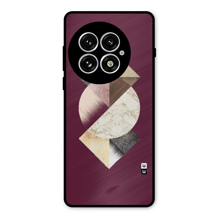 Abstract Marble Pattern Metal Back Case for OnePlus 13