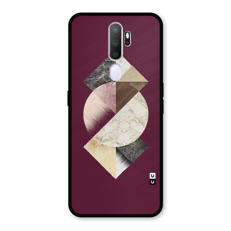 Abstract Marble Pattern Metal Back Case for Oppo A5 (2020)