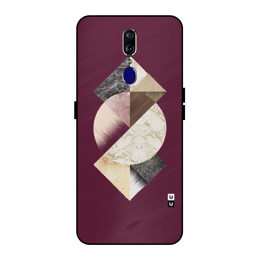 Abstract Marble Pattern Metal Back Case for Oppo F11