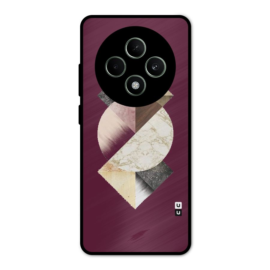 Abstract Marble Pattern Metal Back Case for Oppo F27