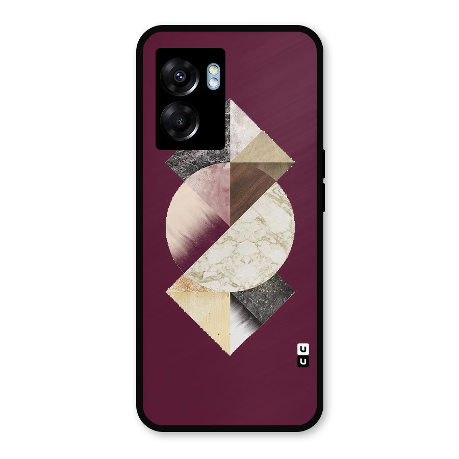 Abstract Marble Pattern Metal Back Case for Oppo K10 (5G)