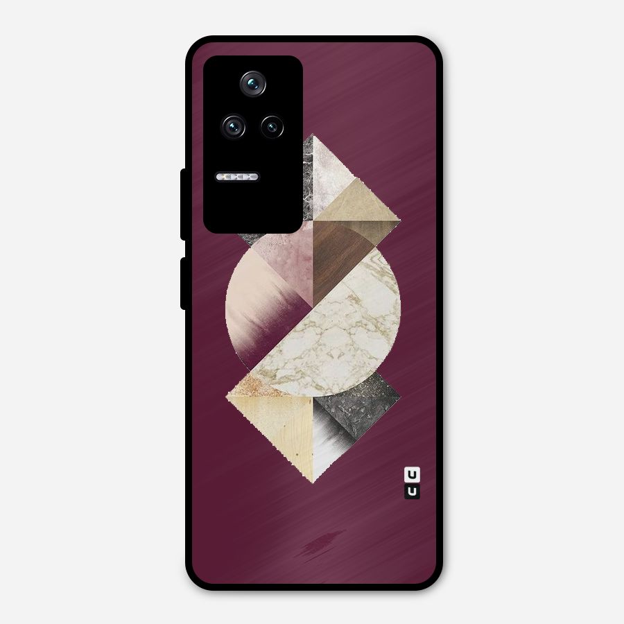 Abstract Marble Pattern Metal Back Case for Poco F4 5G