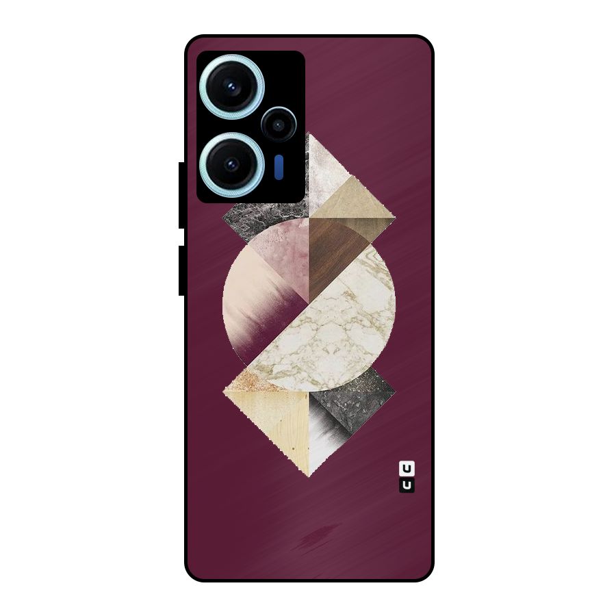 Abstract Marble Pattern Metal Back Case for Poco F5