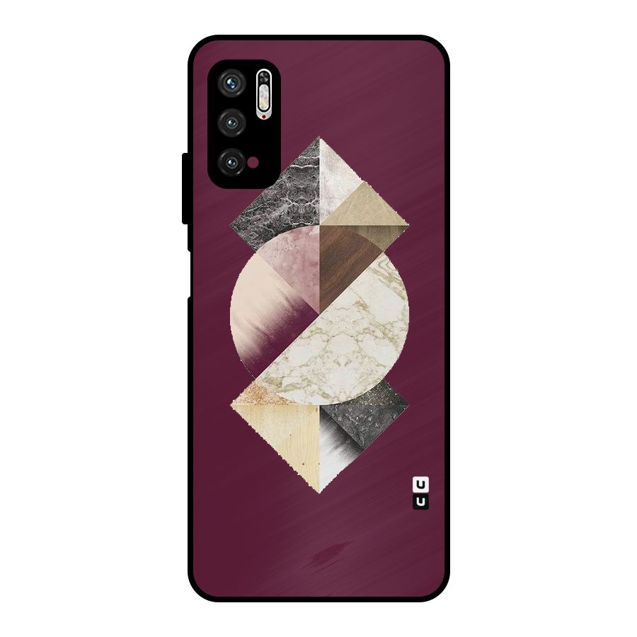 Abstract Marble Pattern Metal Back Case for Poco M3 Pro 5G