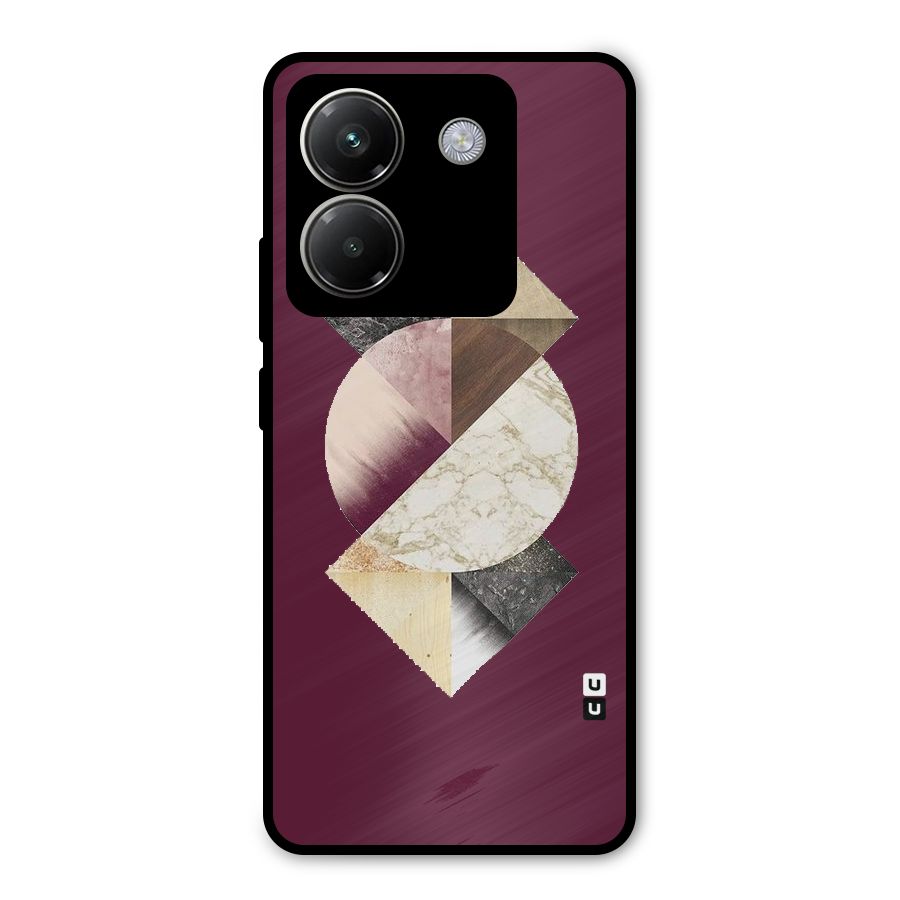 Abstract Marble Pattern Metal Back Case for Poco M7 Pro 5G