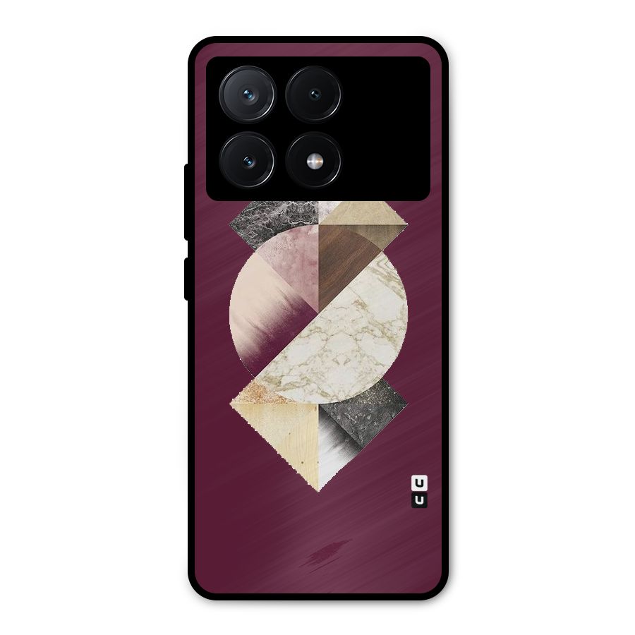 Abstract Marble Pattern Metal Back Case for Poco X6 Pro