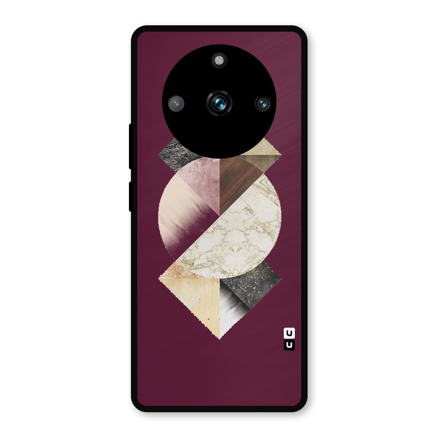 Abstract Marble Pattern Metal Back Case for Realme 11 Pro Plus
