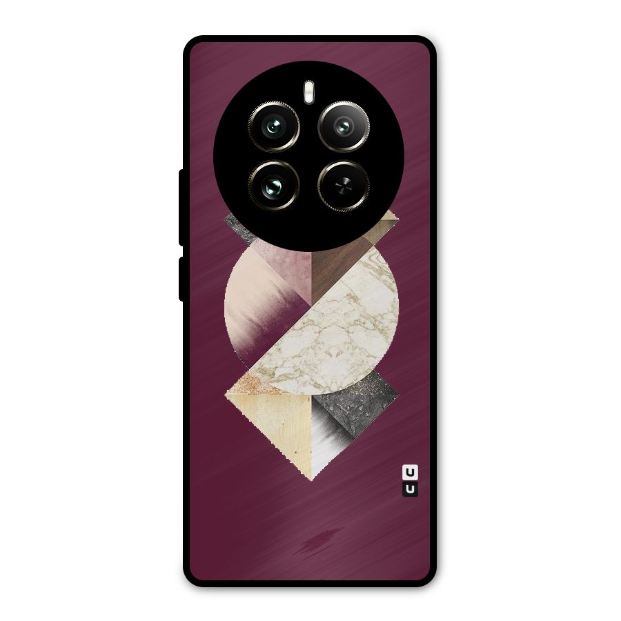 Abstract Marble Pattern Metal Back Case for Realme 12 Pro