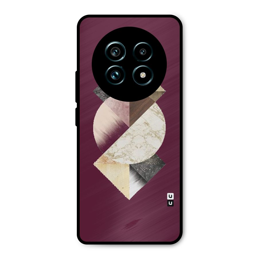 Abstract Marble Pattern Metal Back Case for Realme 13 Pro Plus