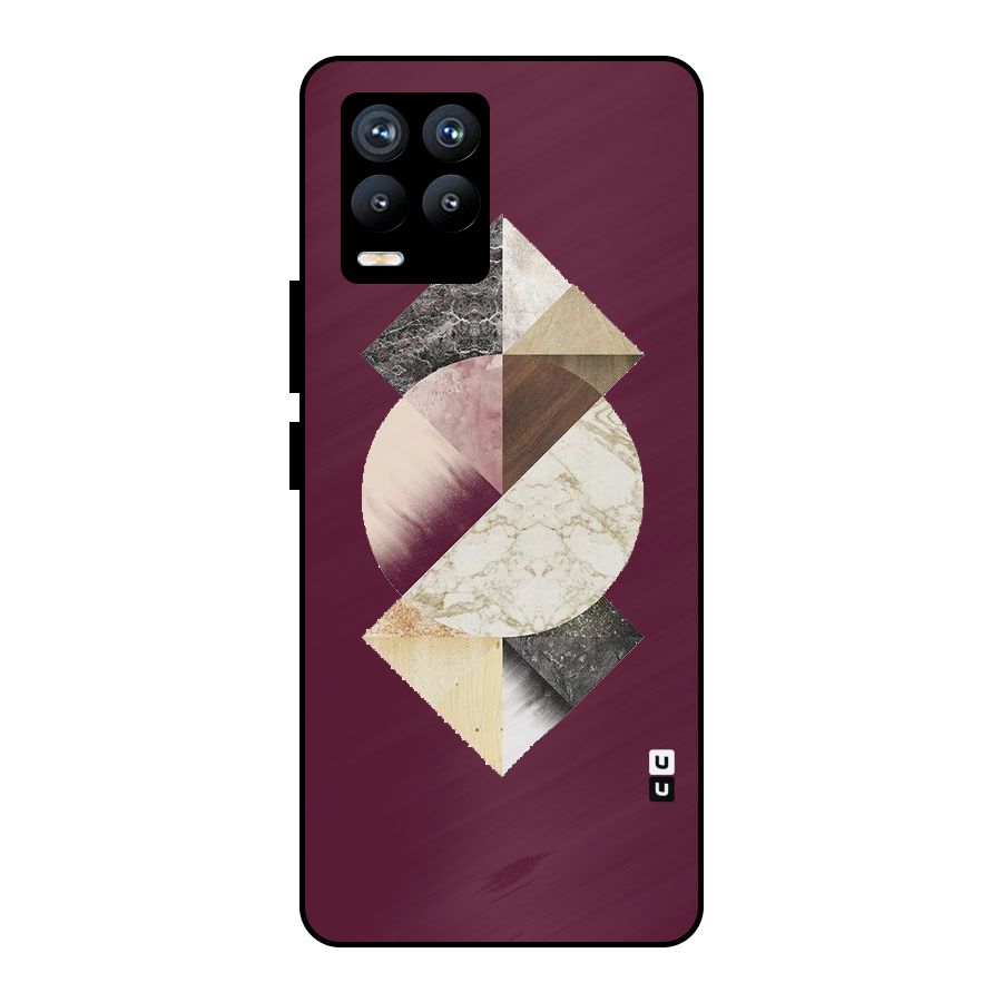 Abstract Marble Pattern Metal Back Case for Realme 8