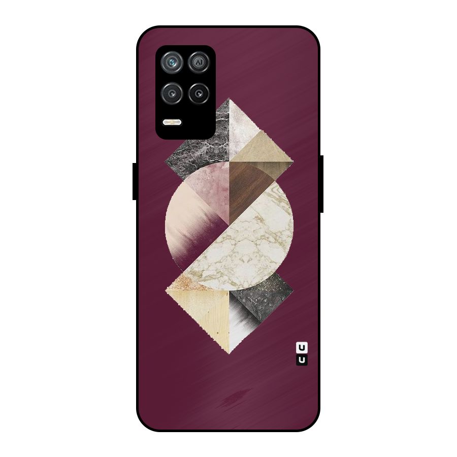 Abstract Marble Pattern Metal Back Case for Realme 9 5G