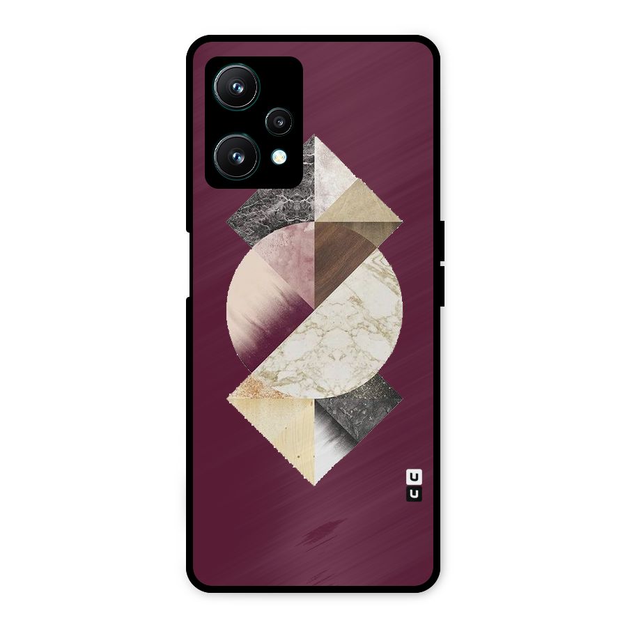 Abstract Marble Pattern Metal Back Case for Realme 9 Pro 5G