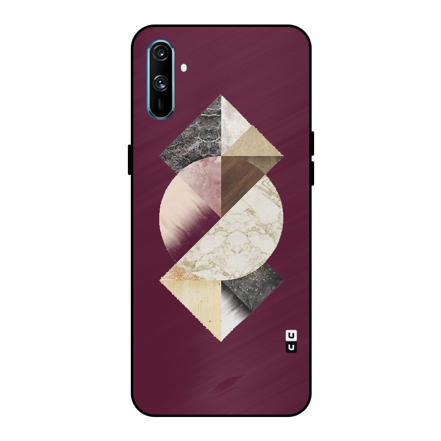 Abstract Marble Pattern Metal Back Case for Realme C3