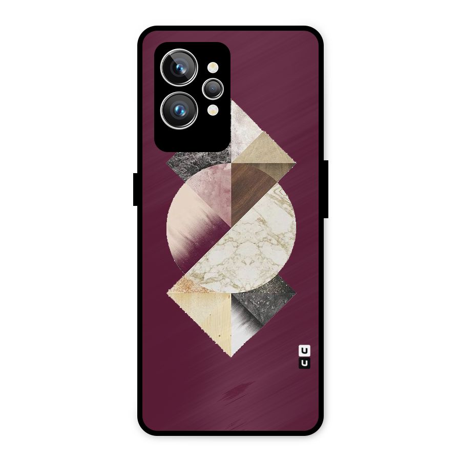 Abstract Marble Pattern Metal Back Case for Realme GT2 Pro