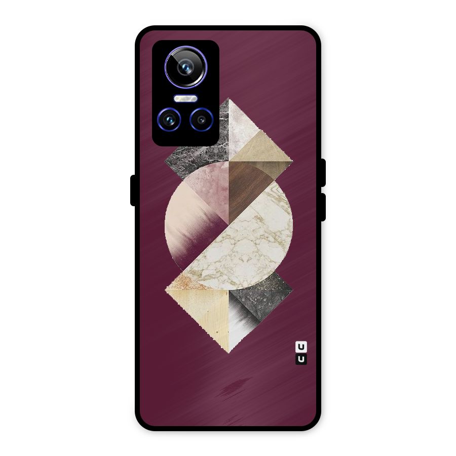 Abstract Marble Pattern Metal Back Case for Realme GT Neo 3