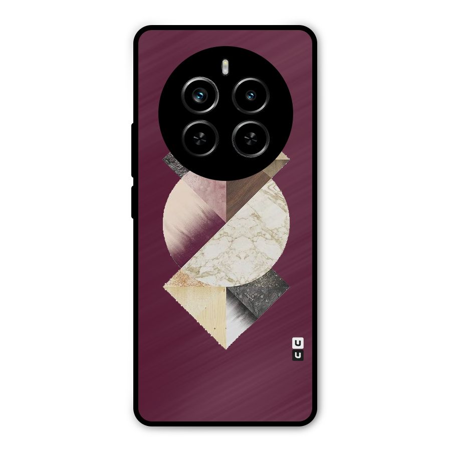 Abstract Marble Pattern Metal Back Case for Realme P1 Pro