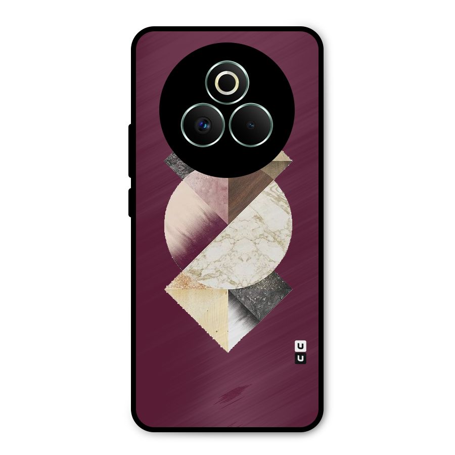 Abstract Marble Pattern Metal Back Case for Realme P3 Pro