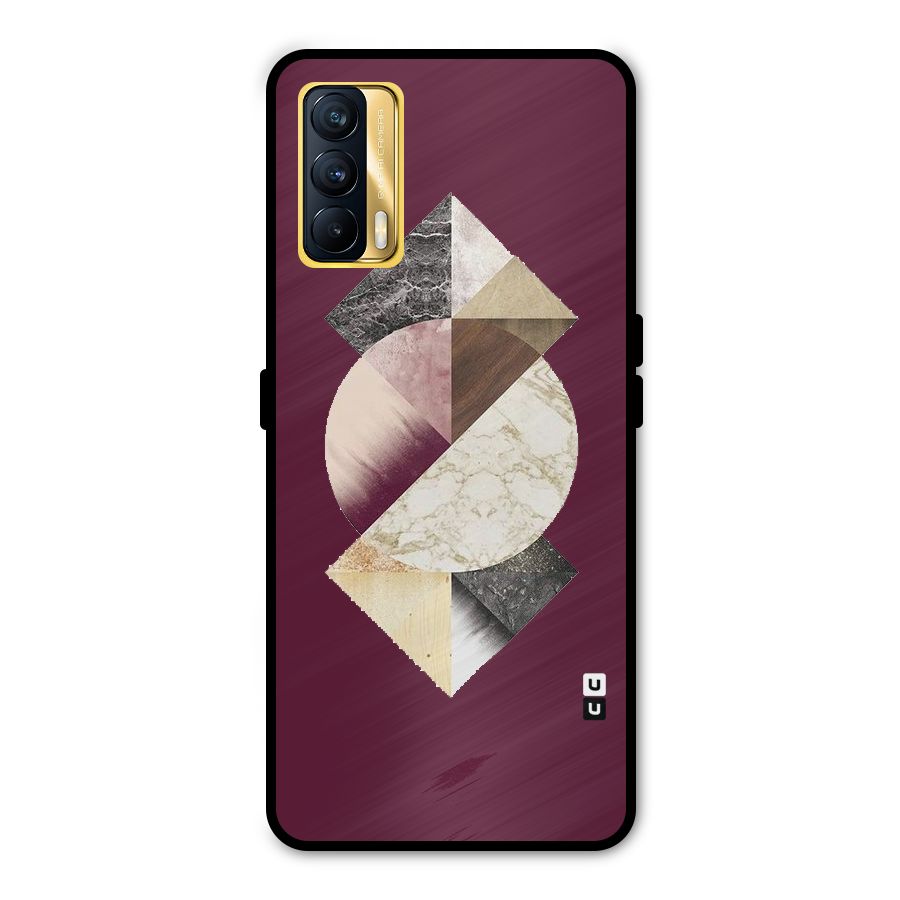Abstract Marble Pattern Metal Back Case for Realme X7