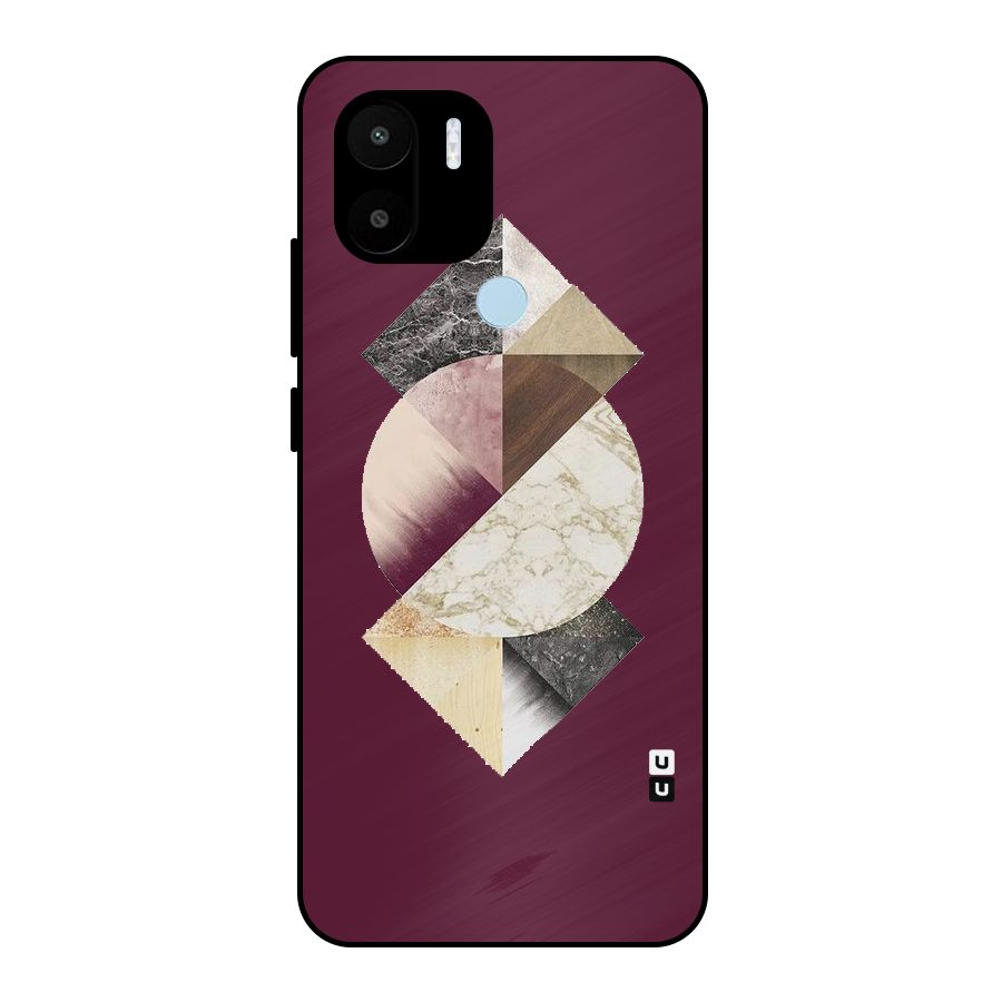 Abstract Marble Pattern Metal Back Case for Redmi A1+