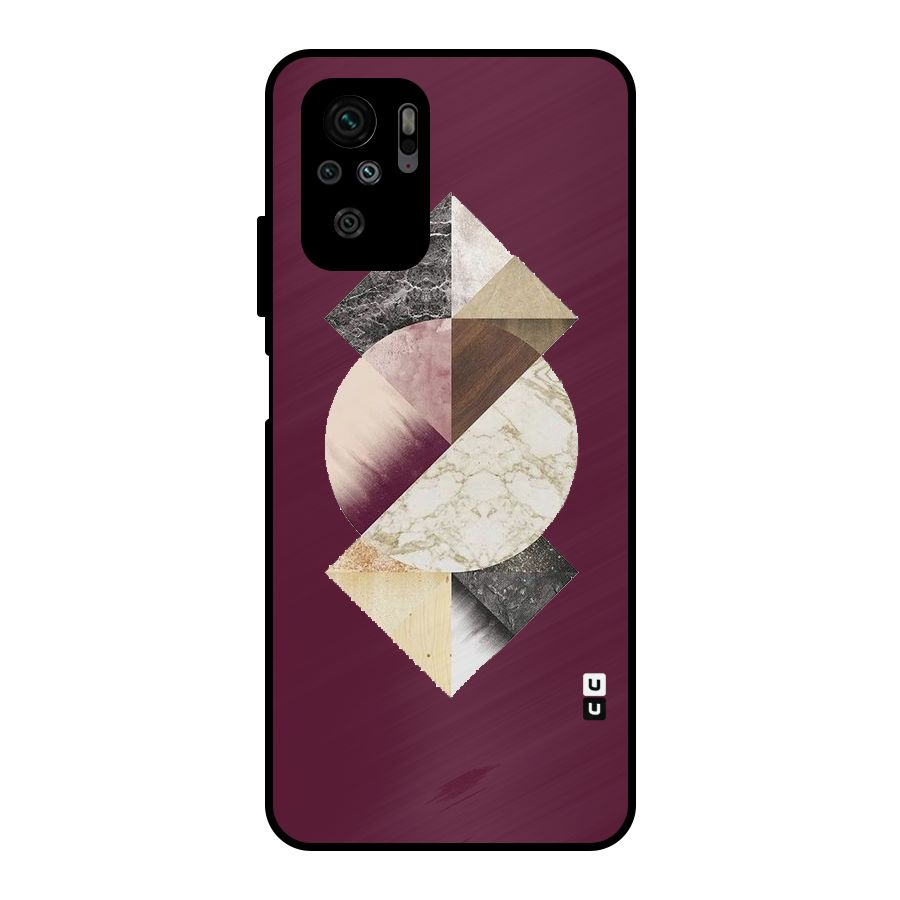 Abstract Marble Pattern Metal Back Case for Redmi Note 10S
