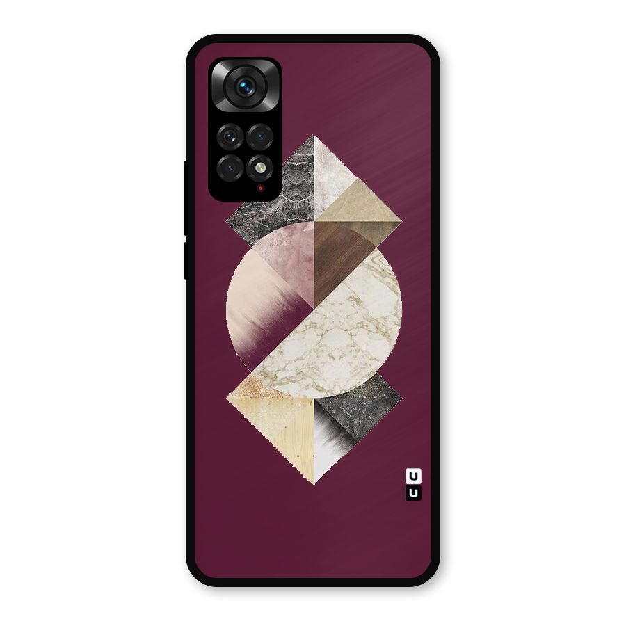 Abstract Marble Pattern Metal Back Case for Redmi Note 11