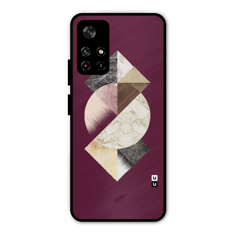 Abstract Marble Pattern Metal Back Case for Redmi Note 11T 5G