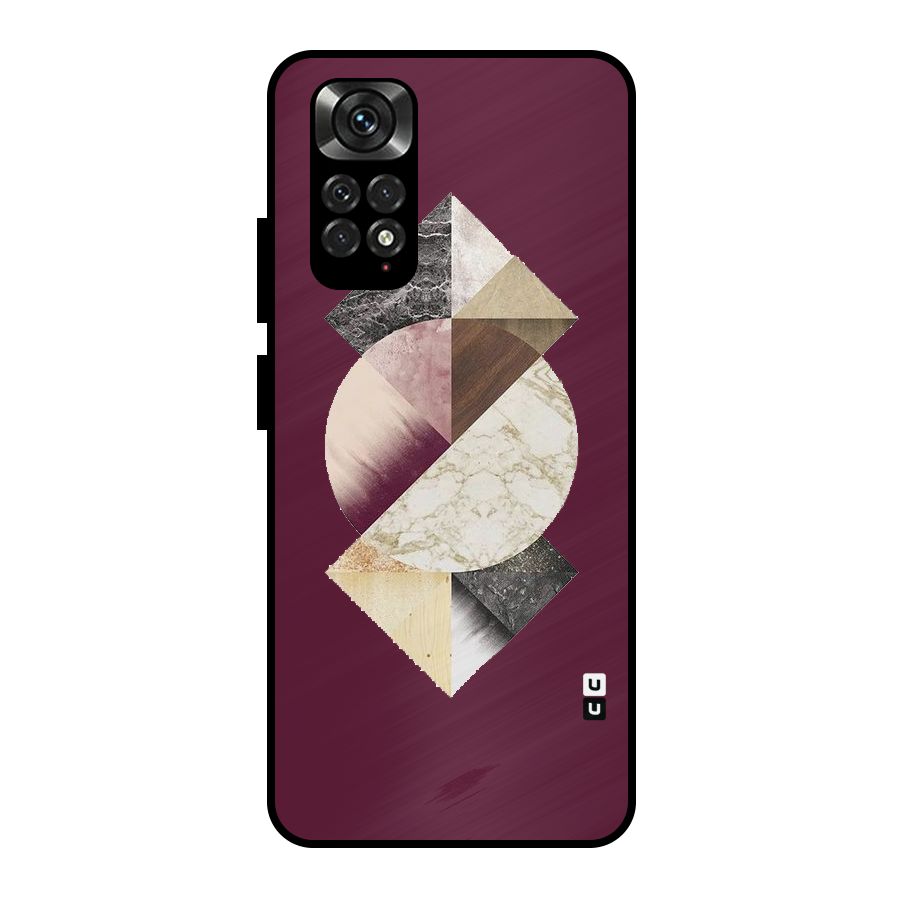 Abstract Marble Pattern Metal Back Case for Redmi Note 11 Pro