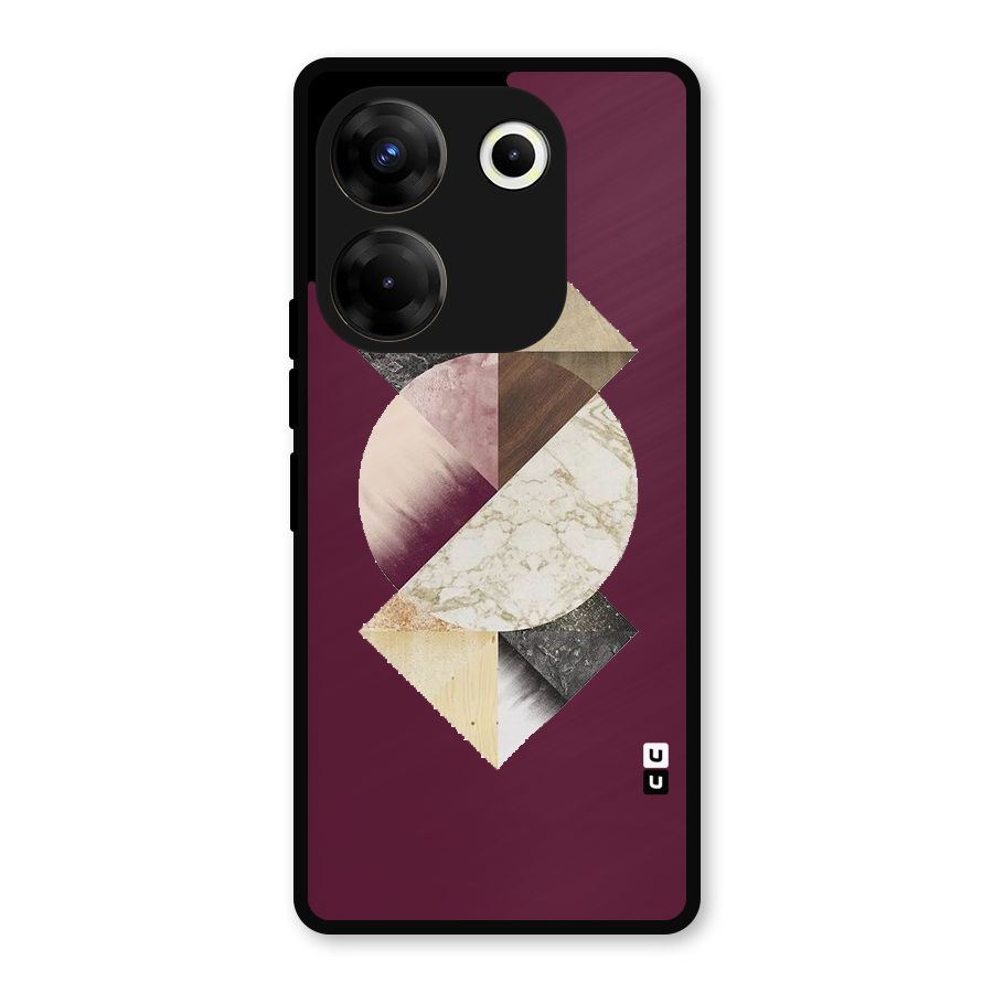 Abstract Marble Pattern Metal Back Case for Tecno Camon 20