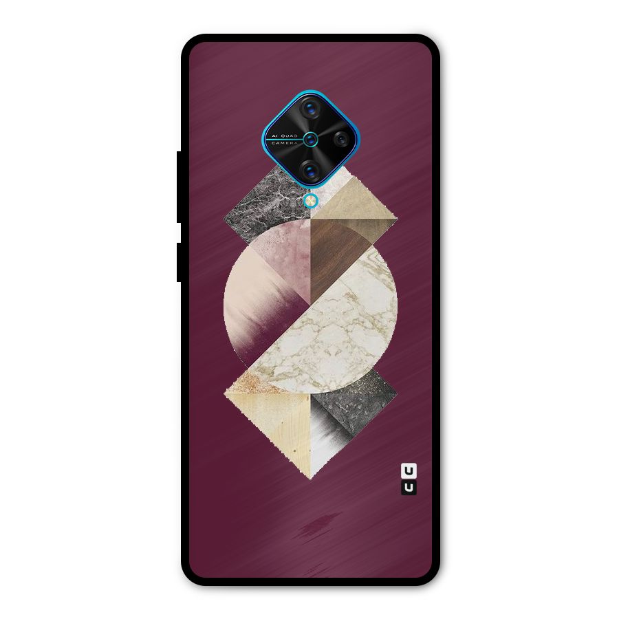 Abstract Marble Pattern Metal Back Case for Vivo S1 Pro