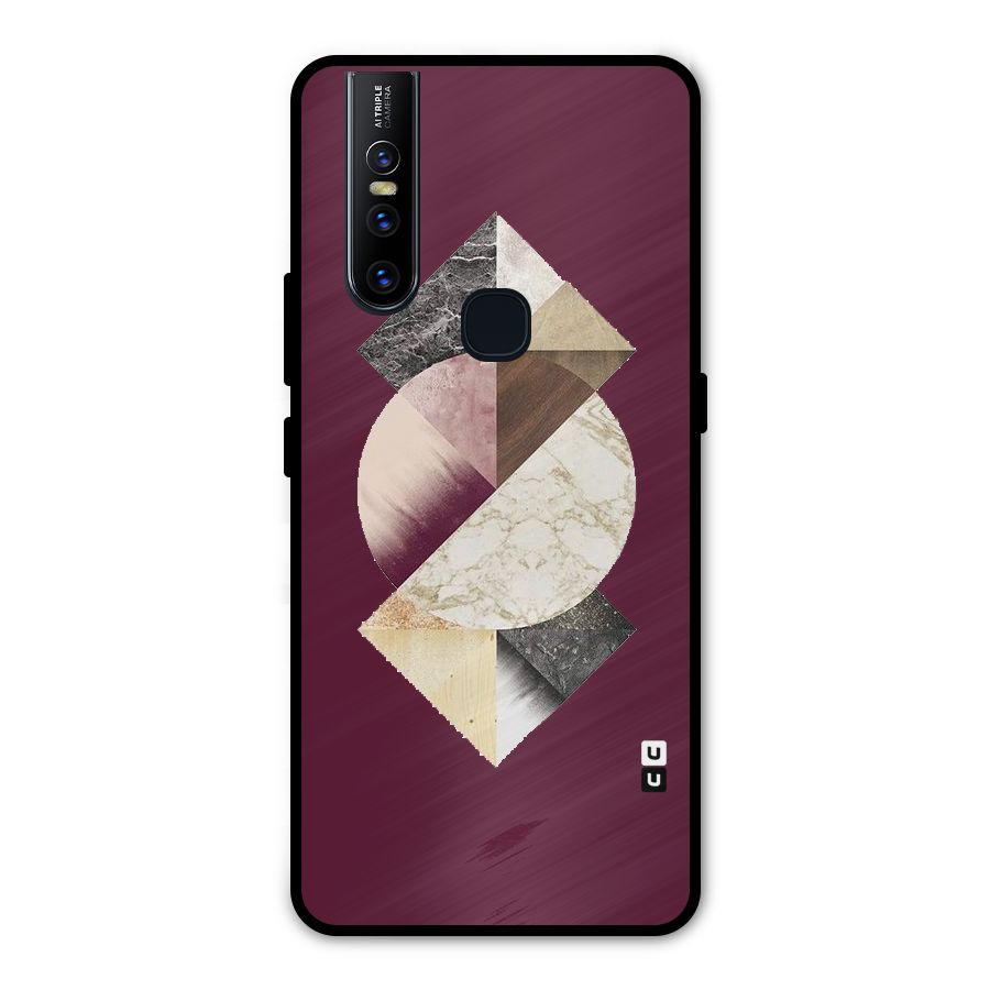 Abstract Marble Pattern Metal Back Case for Vivo V15
