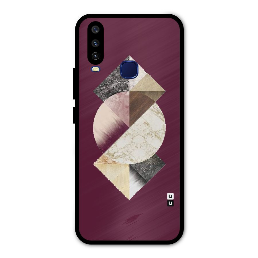 Abstract Marble Pattern Metal Back Case for Vivo V17