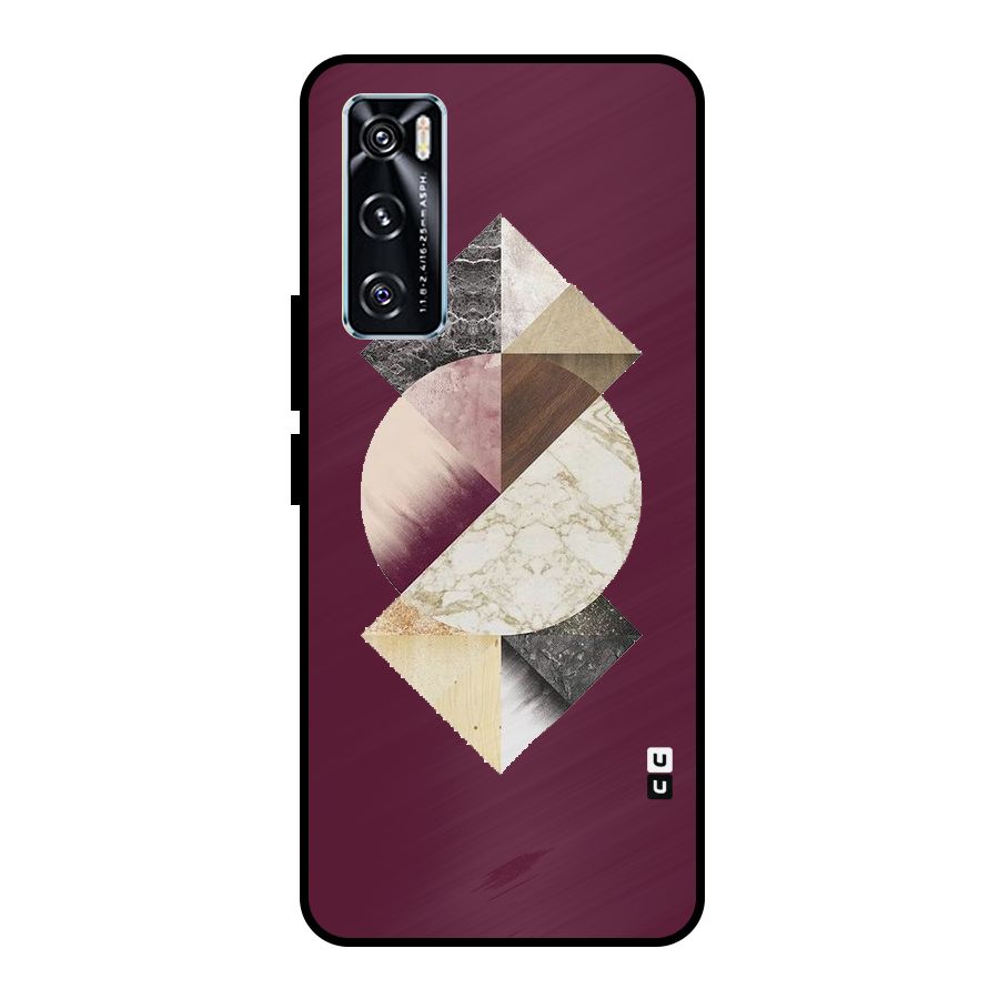 Abstract Marble Pattern Metal Back Case for Vivo V20 SE