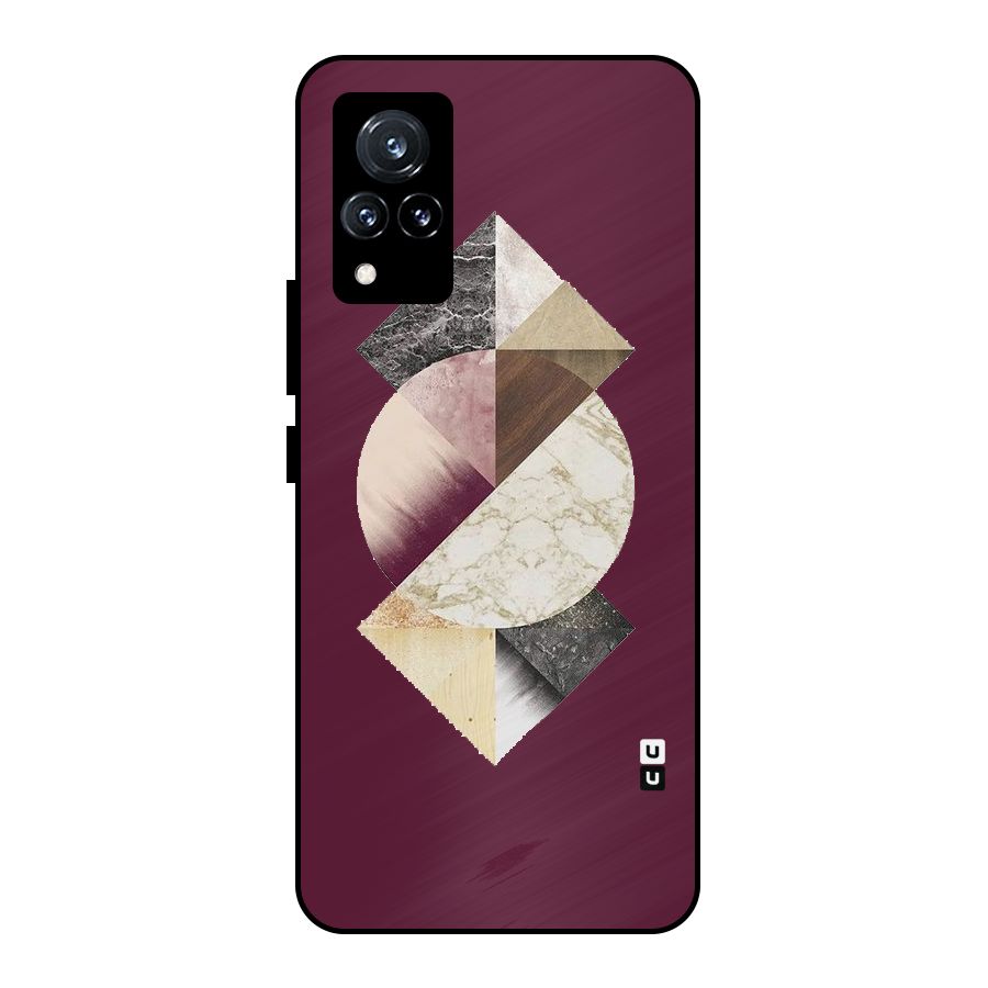 Abstract Marble Pattern Metal Back Case for Vivo V21 5G