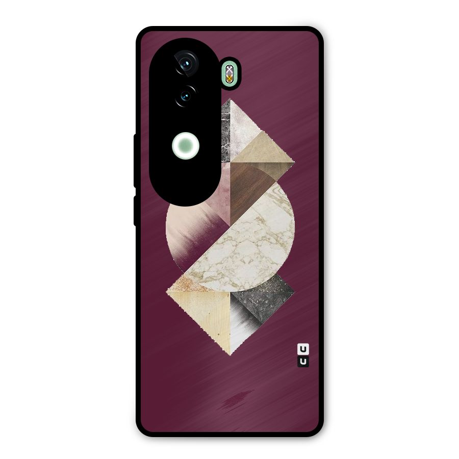 Abstract Marble Pattern Metal Back Case for Vivo V40e