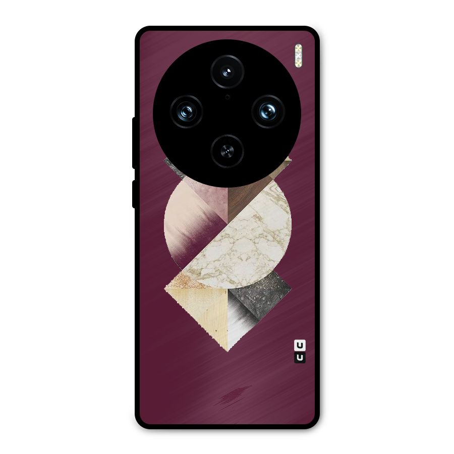 Abstract Marble Pattern Metal Back Case for Vivo X100 Pro