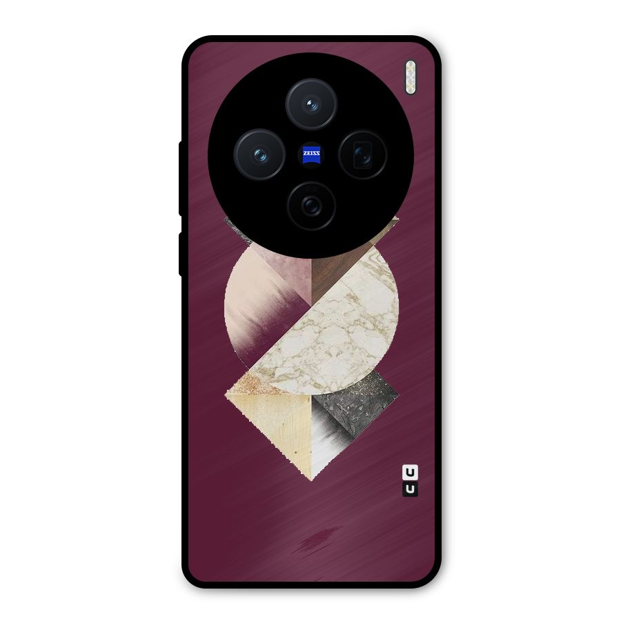 Abstract Marble Pattern Metal Back Case for Vivo X200