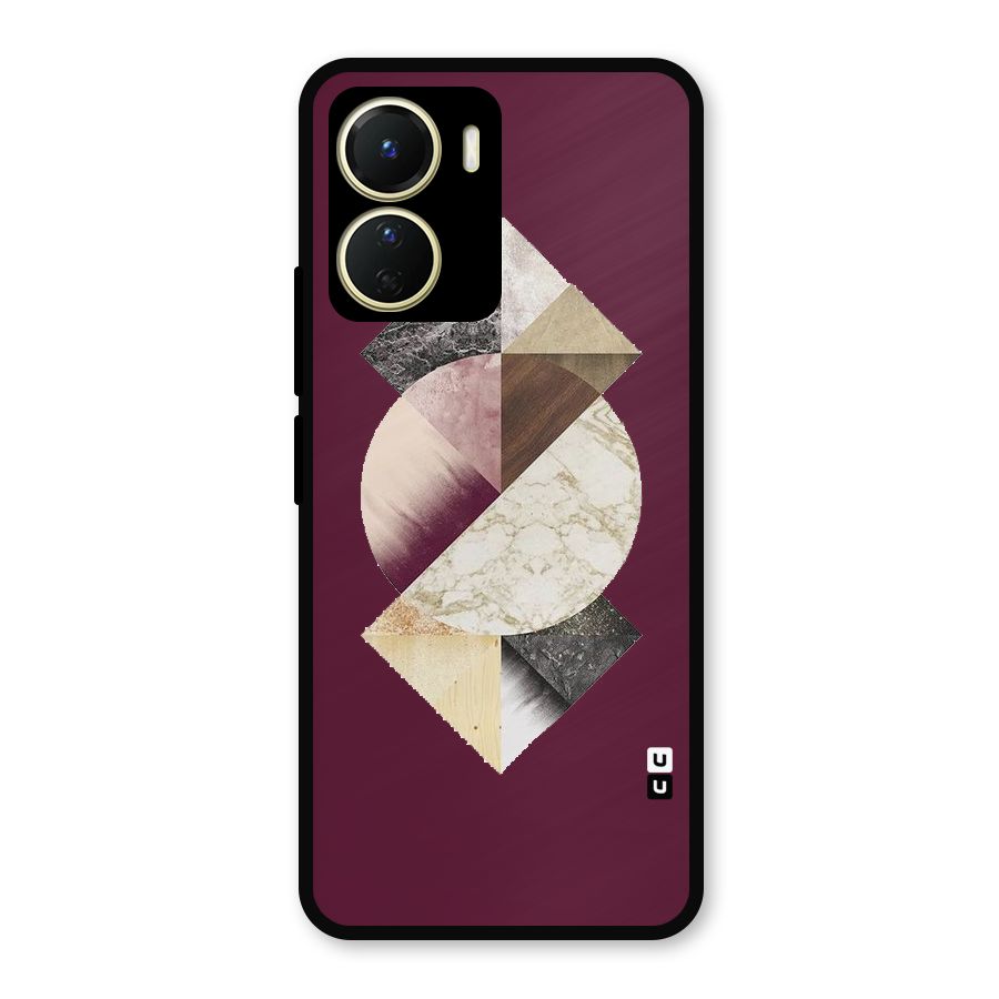 Abstract Marble Pattern Metal Back Case for Vivo Y16