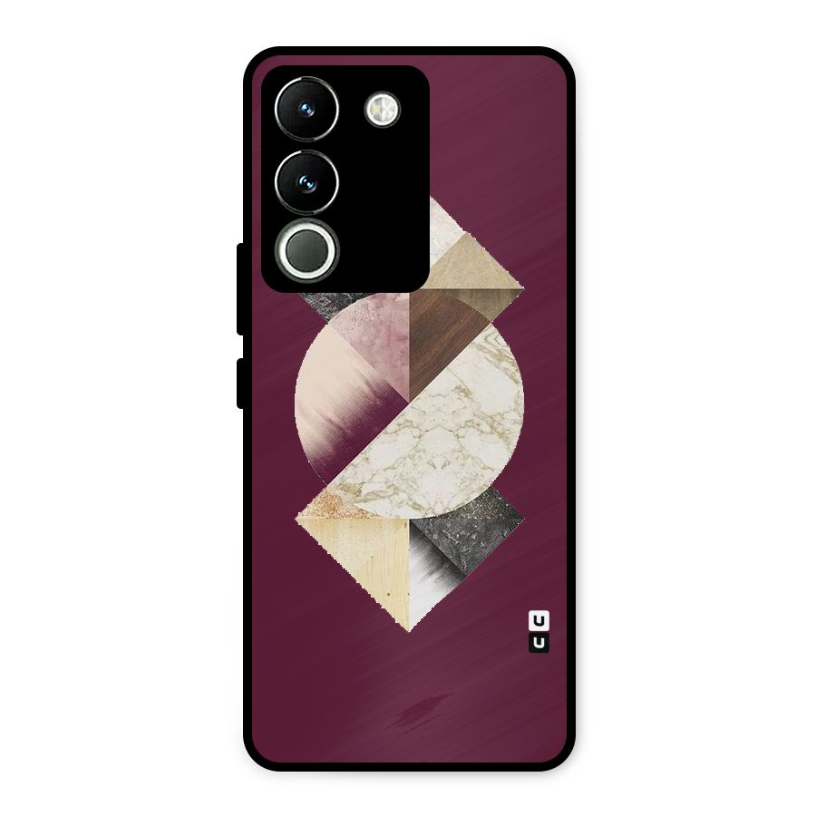 Abstract Marble Pattern Metal Back Case for Vivo Y200
