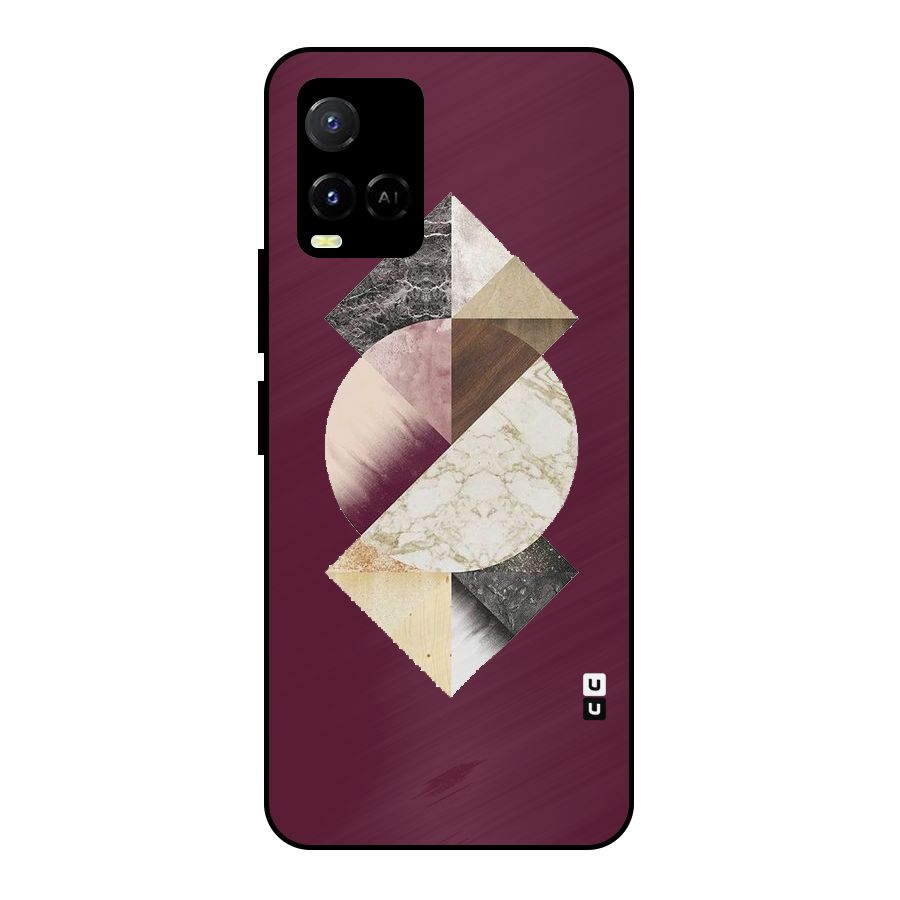 Abstract Marble Pattern Metal Back Case for Vivo Y21